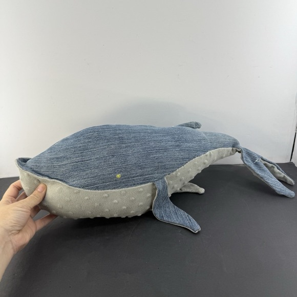 Handmade Denim - Denim Handmade Whale Plush 24" Stuffed Animal ~ Recycled/Upcycled Blue Jeans